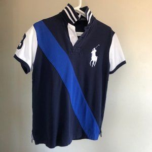 🏇 RALPH LAUREN POLO SHIRT in Two Tones of Blue and White